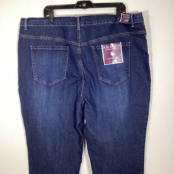 Gloria Vanderbilt Amanda Tapered Leg Jeans 22W Classic Rise Slimming NWT Stretch - Picture 7 of 10